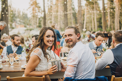 Sierra camp wedding at the Hideout in Kirkwood CA