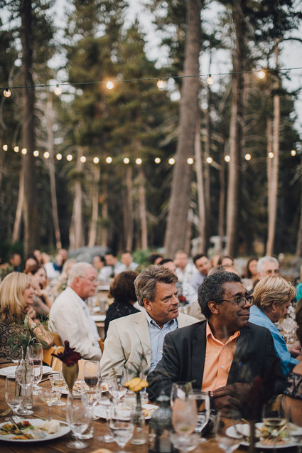 Sierra camp wedding at the Hideout in Kirkwood CA