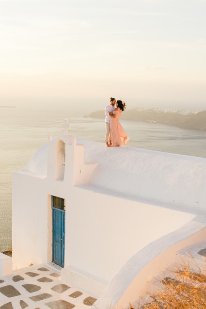 Santorini engagement shoot