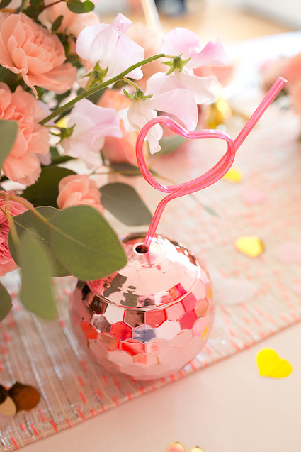 Pink and red floral Valentine's Day party Inspiration