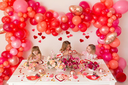 Pink and red floral Valentine's Day party
