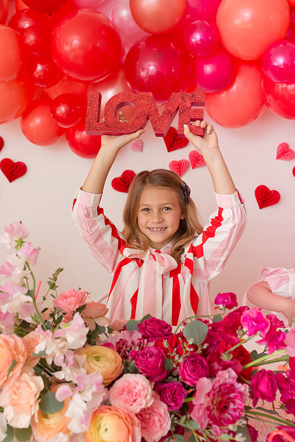 Pink and red floral Valentine's Day party Inspiration
