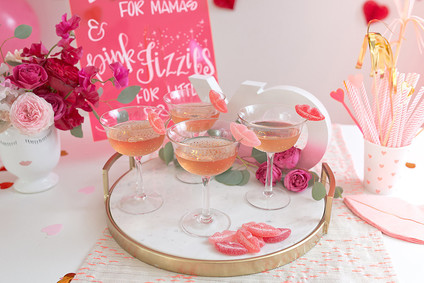 Pink and red floral Valentine's Day party