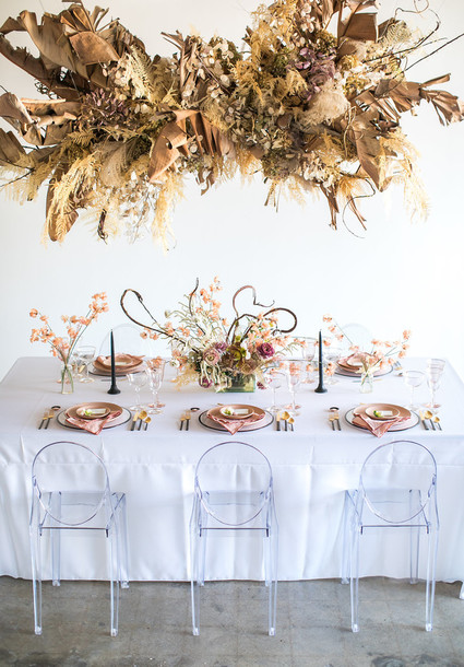 Modern wedding reception