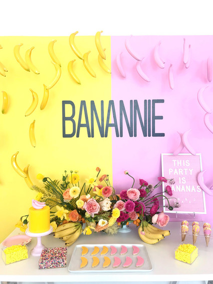 Museum of Ice Cream inspired Banana birthday party Inspiration