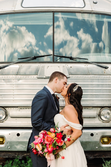 Bright whimsical Toronto Warehouse wedding
