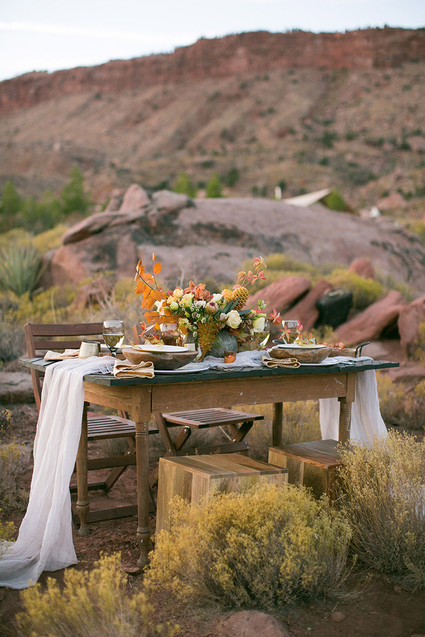 Sunset elopement at Under The Canvas in Zion National Park