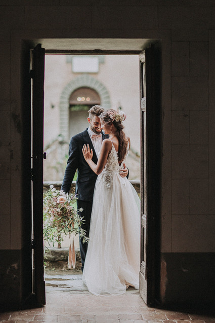 Romantic old world destination wedding in Tuscany