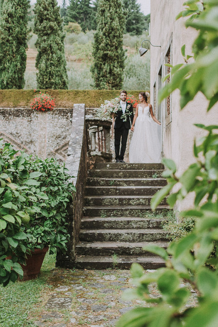 Romantic old world destination wedding in Tuscany