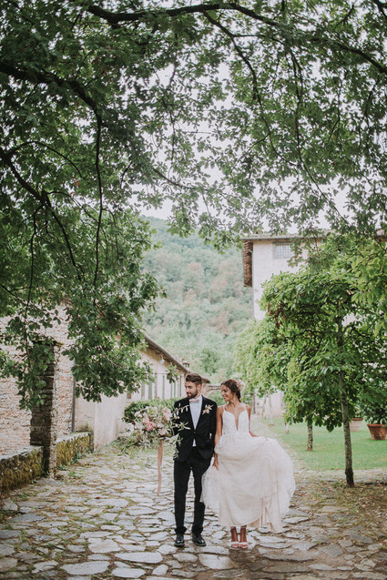 Romantic old world destination wedding in Tuscany
