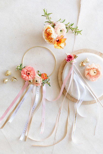 DIY flower girl wreath hoop