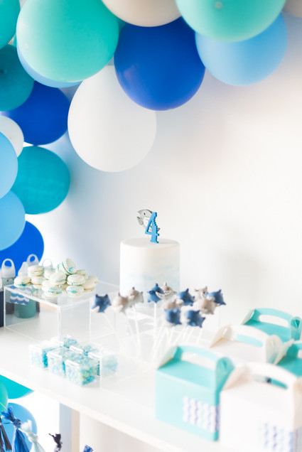 Beach-themed birthday party for a brother and sister