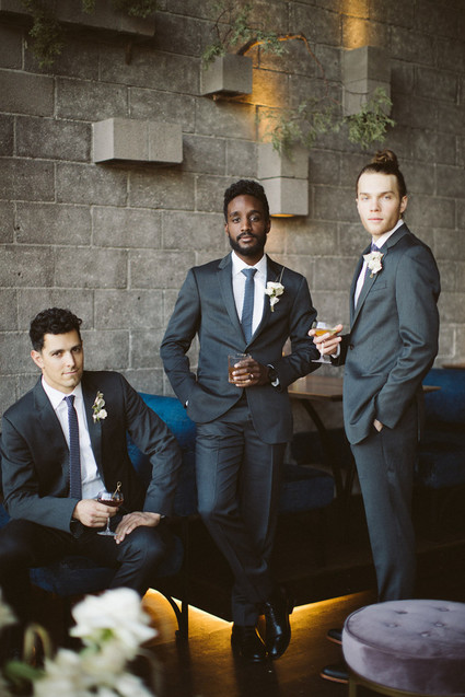 Glam cocktail party and groomsmen inspiration