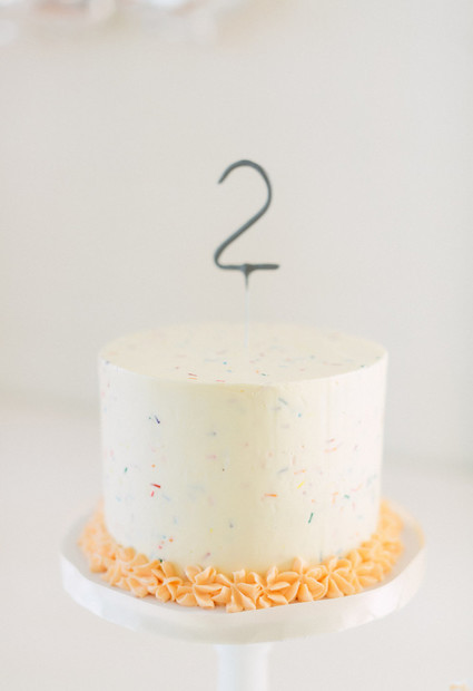 Orange and white modern 2nd birthday