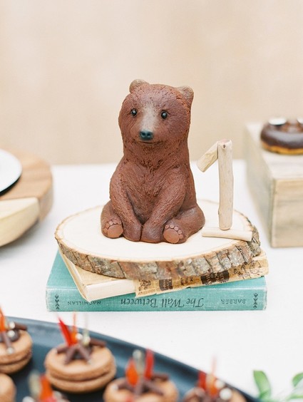 Modern camp themed 1st birthday party