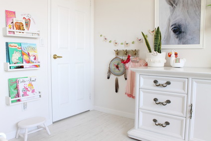 Cactus inspired shared room for sisters