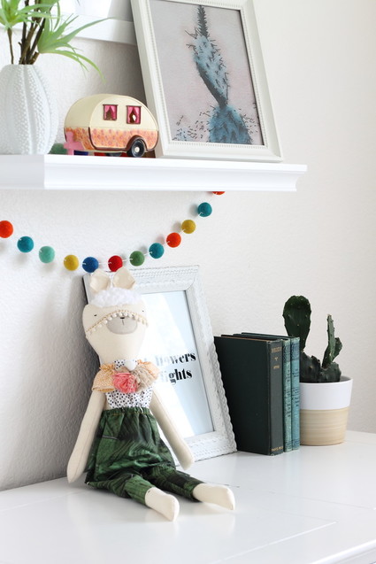 Cactus inspired shared room for sisters