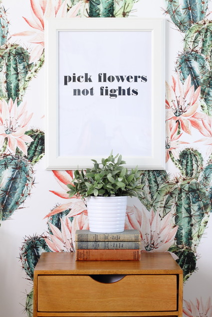 Cactus inspired shared room for sisters