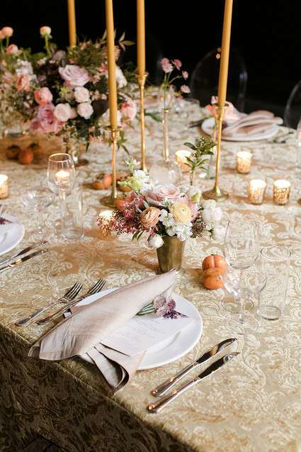 Romantic reception table Inspiration