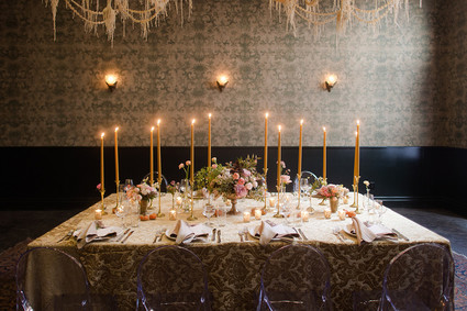 Moody wedding reception