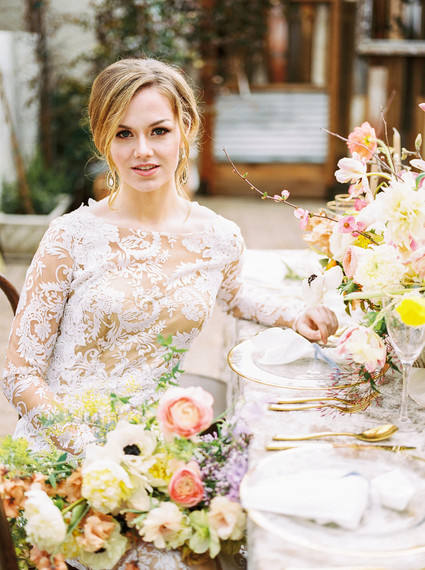 Glam spring garden wedding ideas