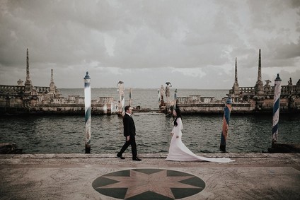 Nighttime wedding at Vizcaya Museum & Gardens in Miami
