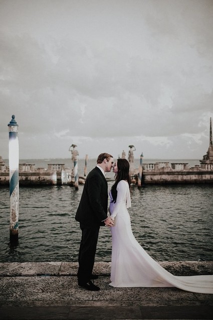 Nighttime wedding at Vizcaya Museum & Gardens in Miami