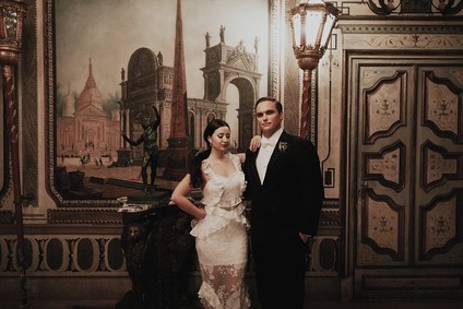 Nighttime wedding at Vizcaya Museum & Gardens in Miami