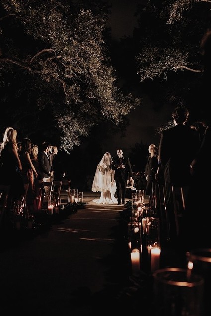 Nighttime wedding at Vizcaya Museum & Gardens in Miami
