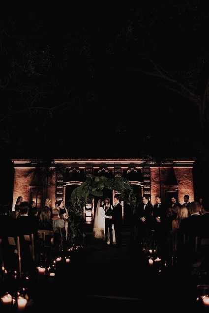 Nighttime wedding at Vizcaya Museum & Gardens in Miami