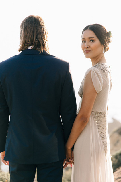 Bougainvillea inspired wedding at 5 Crowns restaurant in Corona Del Mar