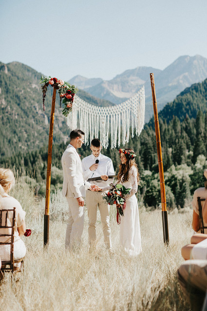 Macrame wedding backdrop