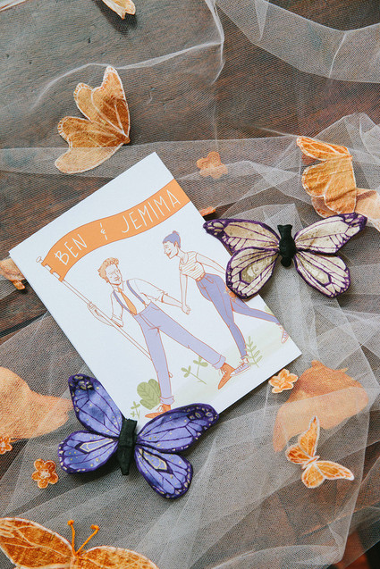 Butterfly themed spring wedding at Brooklyn Botanic Gardens