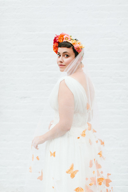 Butterfly themed spring wedding at Brooklyn Botanic Gardens