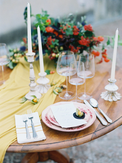 Romantic late summer Tuscan wedding inspiration