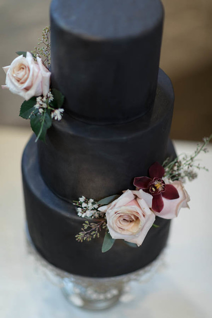 Black wedding cake
