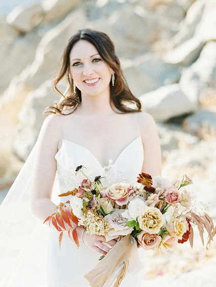 Romantic earth tone Palm Springs wedding by Amorology