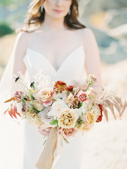 Romantic earth tone Palm Springs wedding by Amorology