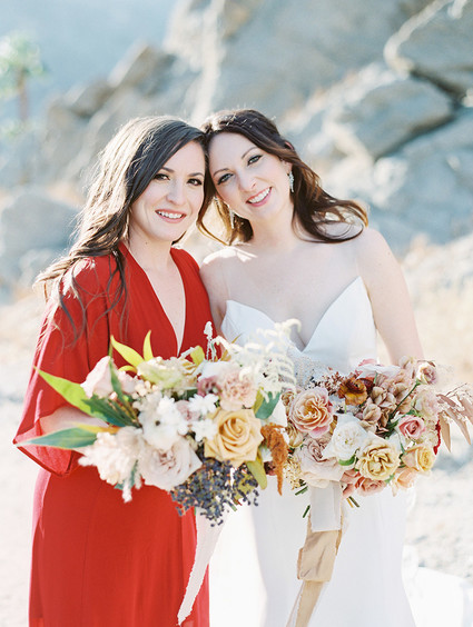 Romantic earth tone Palm Springs wedding by Amorology