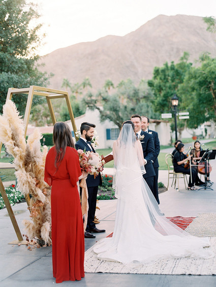 Romantic earth tone Palm Springs wedding by Amorology