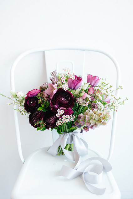 Floral wedding party ideas with The Black Tux Inspiration