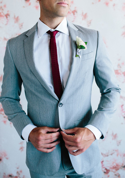 Floral wedding party ideas with The Black Tux