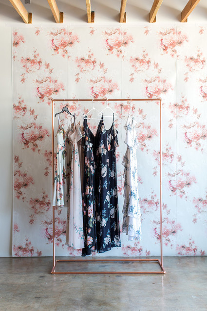 Copper clothing rack