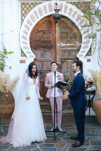 A ring designer's Palm Springs wedding at Korakia