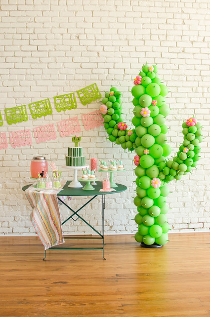 Cactus themed cinco de mayo party on 100 Layer Cakelet Inspiration