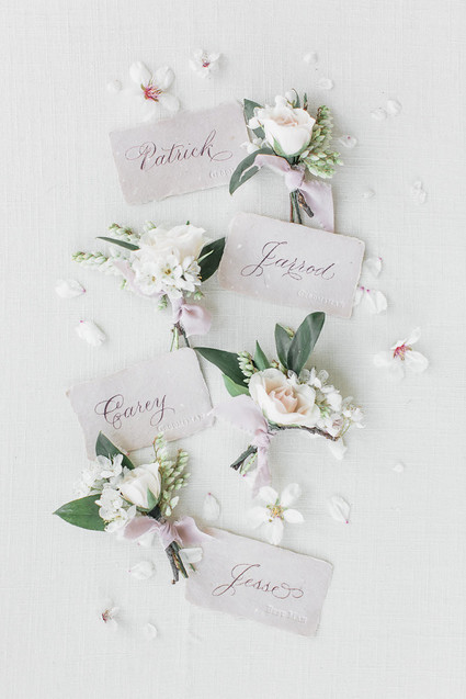Romantic pastel spring blossom estate wedding