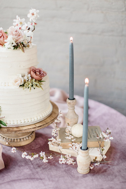 Romantic pastel spring blossom estate wedding