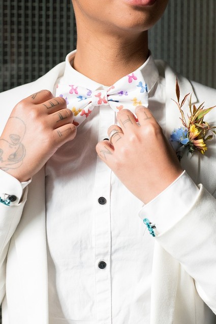 Pop Art inspired LGBTQ wedding editorial at The Green Building in NYC