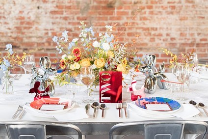 Pop Art inspired LGBTQ wedding editorial at The Green Building in NYC