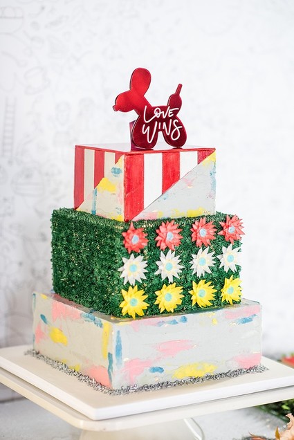 Pop Art inspired LGBTQ wedding editorial at The Green Building in NYC